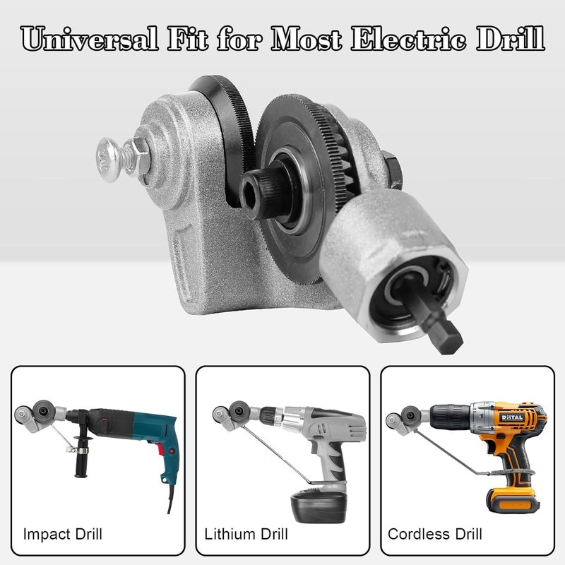 Fenduoer Upgraded Electric Drill Plate Cutter, Metal Nibble Drill Attachment, DIY Metal Drill Attachments,Sheet Metal Cutter for Cutting Iron, Still, Cooper, Aluminum - Image 5